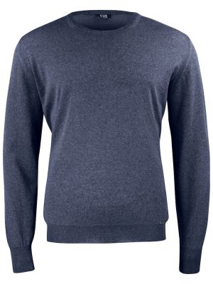 Merinowolle Pullover Herren in Blau, weich, warm und atmungsaktiv, Rundhalsausschnitt