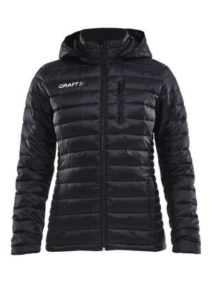Steppjacke Damen schwarz von CRAFT – leicht, winddicht & wasserabweisend, mit Kapuze
