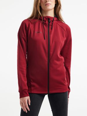 Kapuzenjacke Damen Weinrot