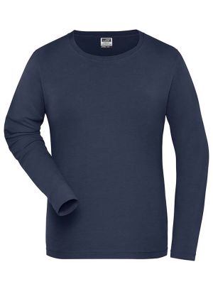 Damen Work BIO Stretch Longsleeve Solid