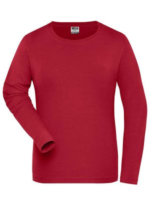 Damen Work BIO Stretch Longsleeve Solid