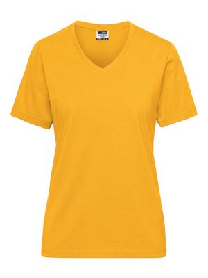 V-Shirt Damen Gelb