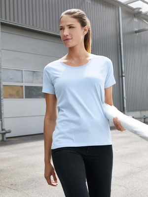 Arbeits T-Shirt Damen Hellblau