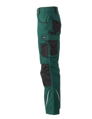 Grüne Arbeitshose für Handwerker – robuste Workwear mit CORDURA®-Knieverstärkung, dehnbarem Bund und praktischen Taschen