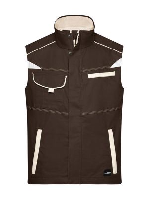 Leichte Arbeitsweste in Braun