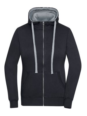 Damen Zip-Jacke Schwarz