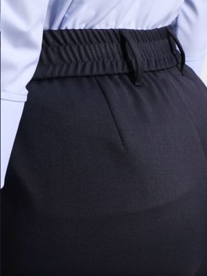 Business Hose Damen Dunkelblau Regular Fit mit hoher Leibhöhe