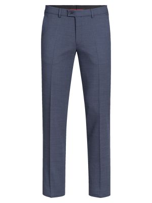 Moderne Businesshose Herren Pinpoint Blau – Regular Fit, elastischer Bund, Stretch-Material, ideal für Büro, Verkauf und Messen – GREIFF Modern 37.5 Kollektion.