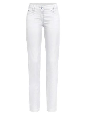 Weiße Arbeitshose Damen im Five-Pocket-Design Casual ideal für Berufe in Pflege, Labor und Medizin