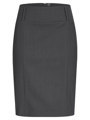 Eleganter Bleistiftrock Grau für Damen mit hoher Taille und Stretch – ideal für Büro, Business und Freizeit-Outfits