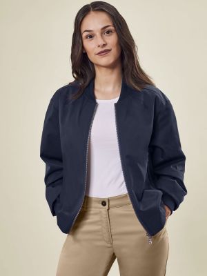 Damen Blouson Dunkelblau mit Stehkragen und Reißverschluss
