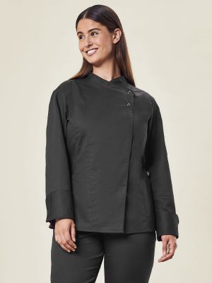Kochjacke modern Damen in Schwarz