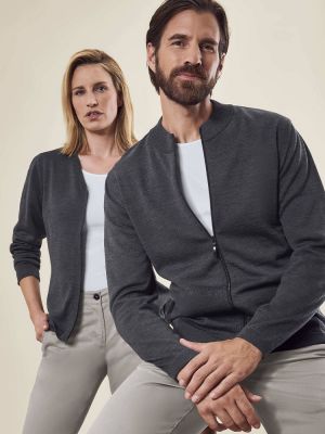 Herren Strickjacke in Dunkelgrau