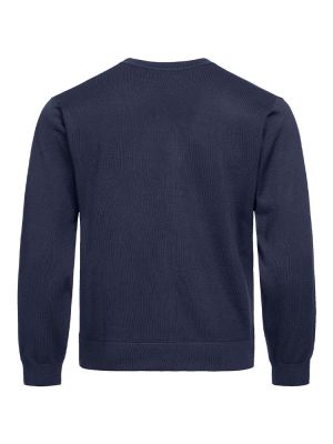 Strickjacke Herren Business in Blau mit V-Ausschnitt und Knopfleiste von Greiff