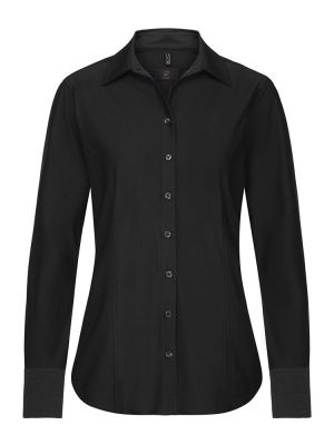 Jersey Hemd Damen Schwarz