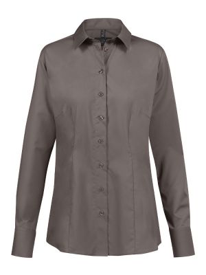 Bluse Braun Langarm für Damen