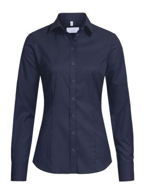 Blaue Damen Bluse Slim Fit