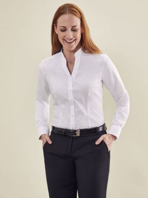 blusen mit stehkragen weiß