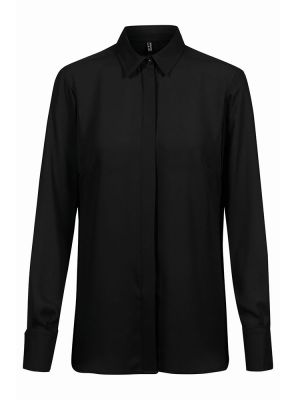 Chiffon Bluse Schwarz