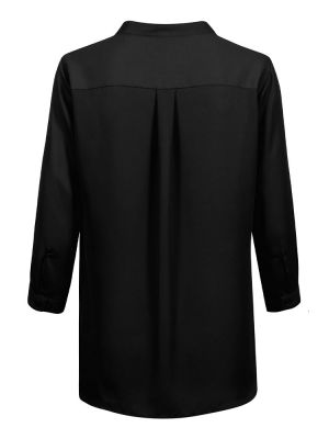 Chiffon Bluse 3/4-Arm Schwarz