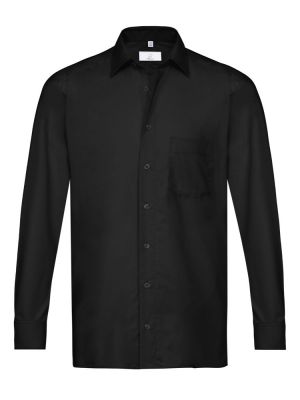Herrenhemd langarm Schwarz