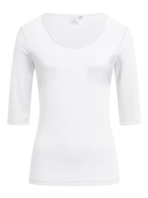 Halbarm Shirt Damen Weiß