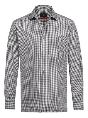 Kariertes Hemd Herren Schwarz/Weiß