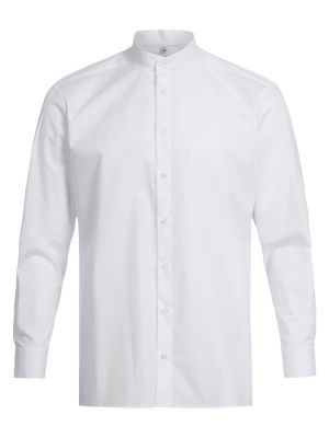 Weißes Hemd mit Stehkragen Herren
