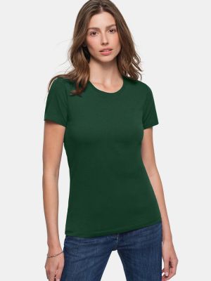 Rundhals Damen T-Shirt Dunkelgrün