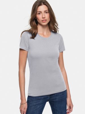 Rundhals Damen T-Shirt Dunkelgrau