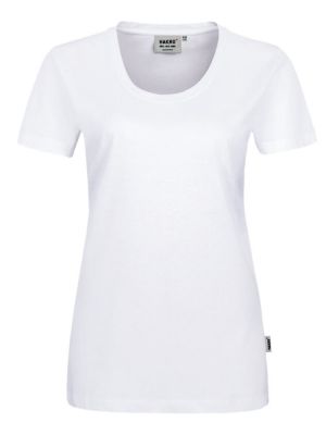 Rundhals Damen T-Shirt Weiß