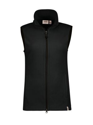Fleece Weste Damen Schwarz – ärmellose Microfleece Weste, pflegeleicht & bestickbar
