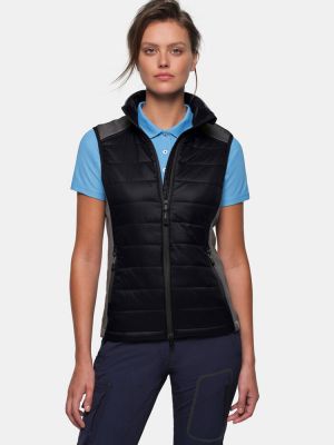 Damen Funktionsweste in Schwarz – atmungsaktiv, wasserabweisend und ideal für Arbeit, Service oder Freizeit