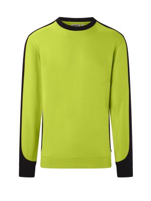 Grünes Sweatshirt Arbeit mit schwarzem Kontraststreifen, Regular Fit für Gartenbau & Handwerk