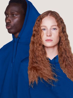 Blaues Hoodie Unisex