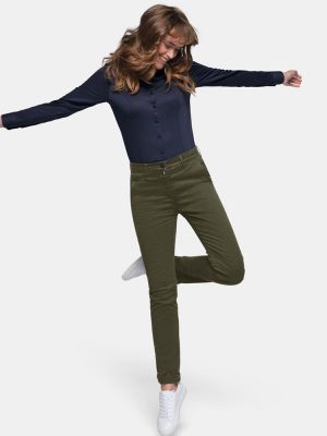 Damen Chinohose Olive