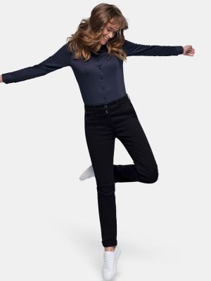 Damen Chinohose Schwarz