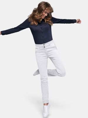 Damen Chinohose Weiß