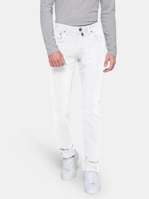 Weiße Herren Stretch Jeans