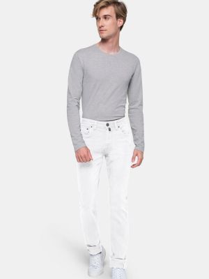 Weiße Herren Stretch Jeans