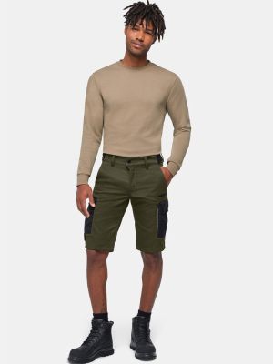 Unisex Arbeitsshorts in Olivgrün, robustes Material, industriewäschetauglich, mit CORDURA®-Besatz