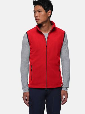 Fleeceweste Herren Rot – ärmellose Microfleece Weste, atmungsaktiv & bestickbar