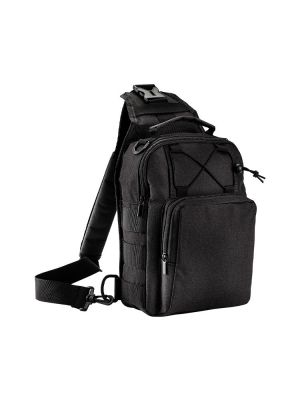 „Crossbody Bag schwarz – Bodybag mit Reißverschluss und Schultergurt, 5 l Volumen“