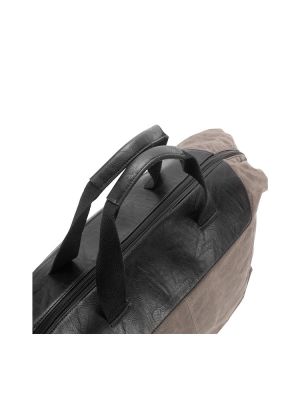 Modische Reisetasche MONACO aus Canvas (30 L) in Grau mit Schultergurt und Vortasche.