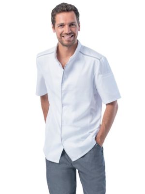 Leiber Kurzarm-Kochjacke Herren