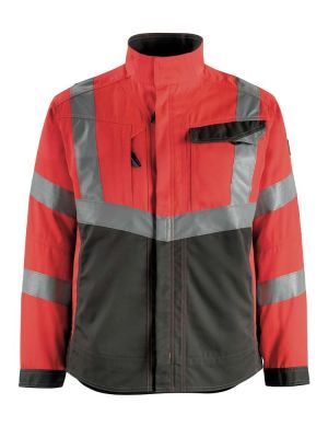 Mascot Warnschutzjacke in Rot-Dunkelgrau