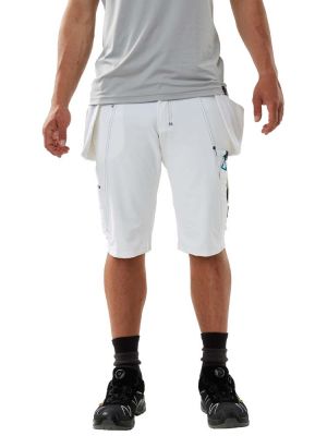 Stretch Shorts mit Hängetaschen in Weiß