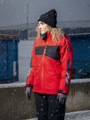 Rote Arbeitsjacke Winter Damen wasserdicht Mascot mit CLIMASCOT®-Isolierung