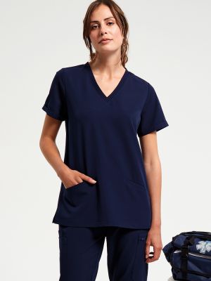 Stretch Kasack Damen Dunkelblau