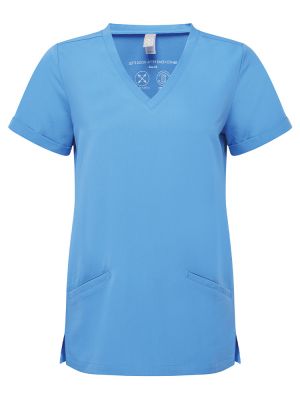 Stretch Kasack Damen Hellblau